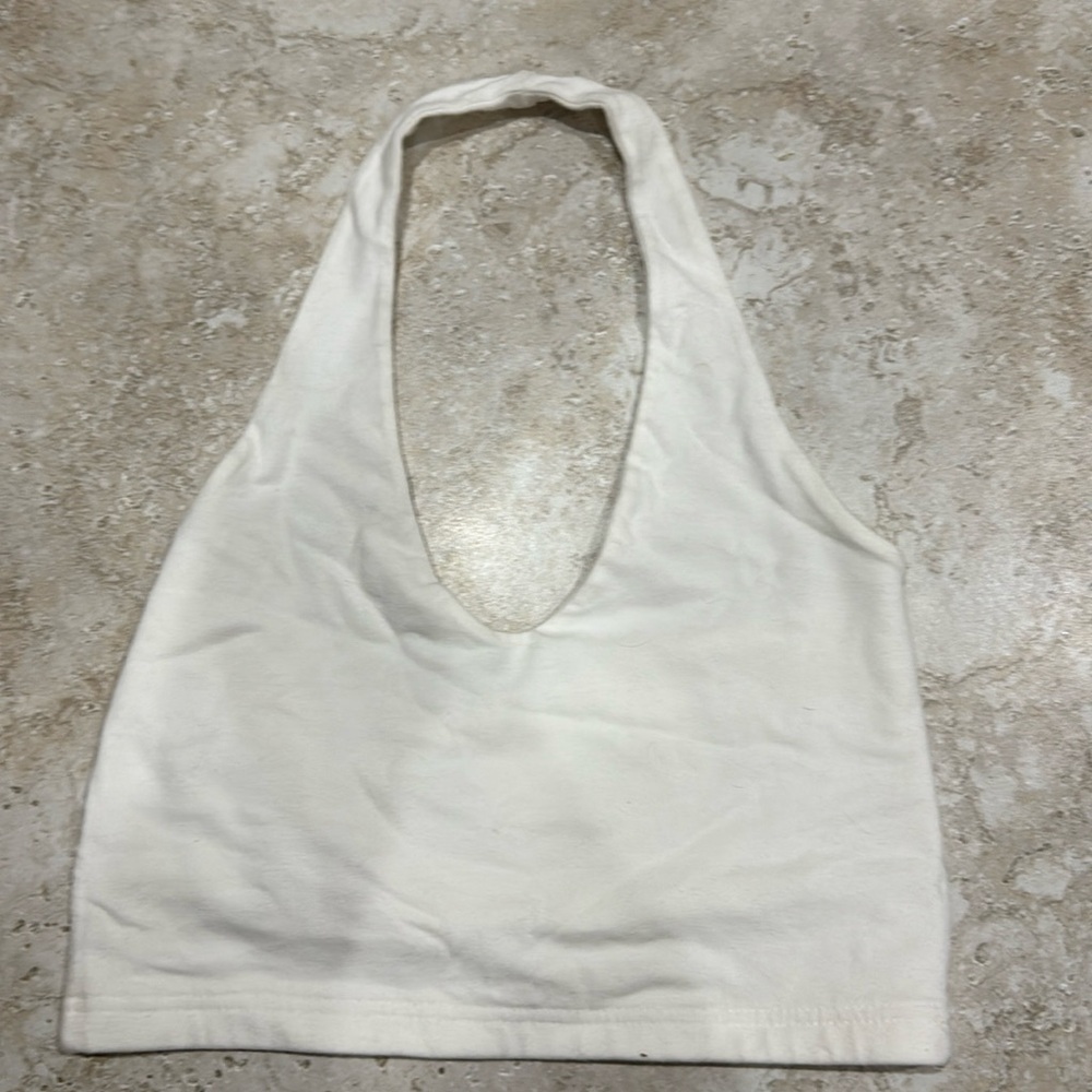 Brandy Melville white halter top